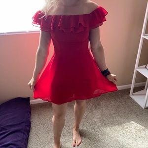 Red cocktail dress